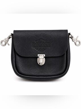 Harley-Davidson Black Leather Men's Belt Bag